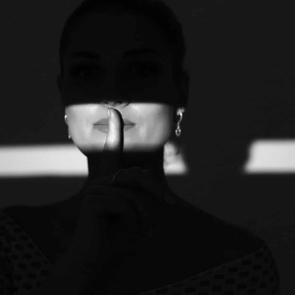 fashion branding girl is in the shadow